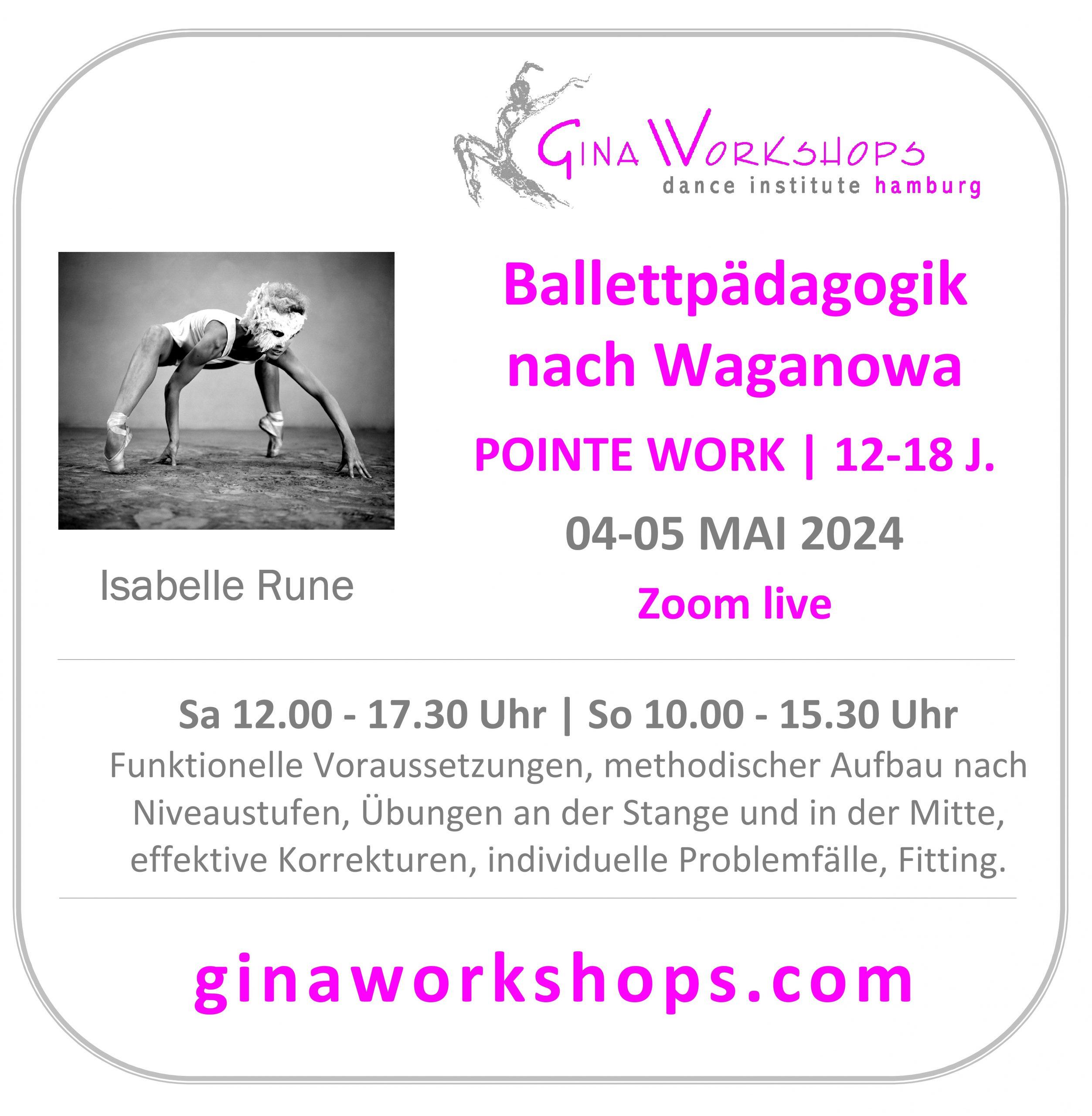 Ballettpädagogik: Pointe Work mit 12-18 J.