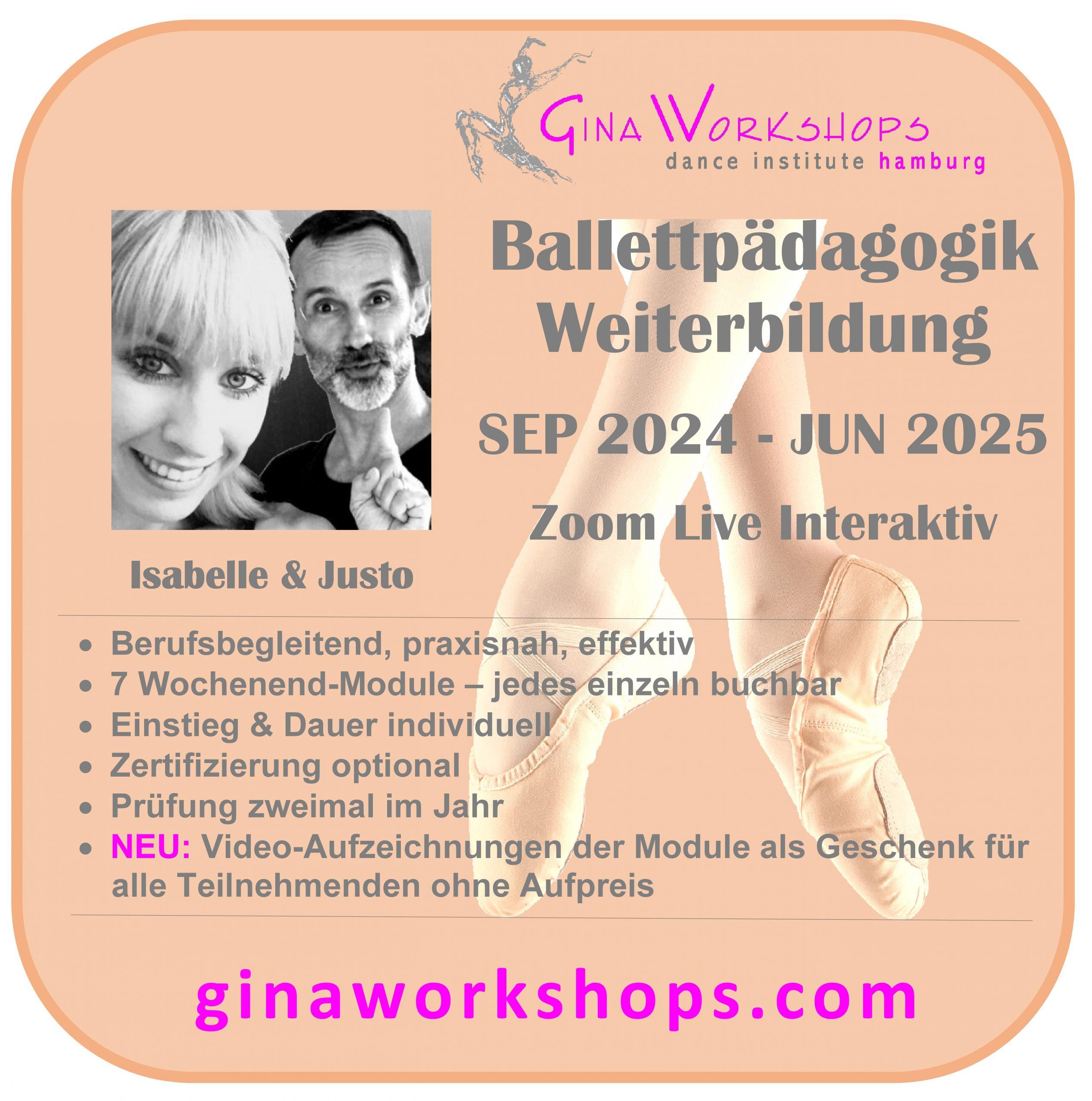 Weiterbildung Ballettpädagogik für 6-18 J. nach Waganowa